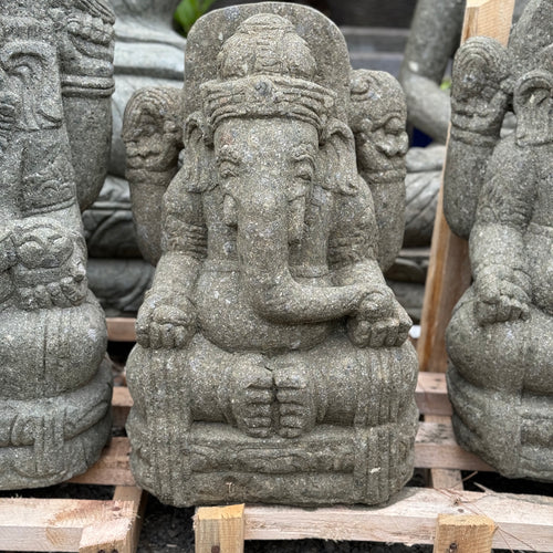 Lava stone Hand Carved Ganesha 50cm