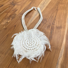 Load image into Gallery viewer, Boho Soft White Feather Hanging Juju Hat. - Unique Imports