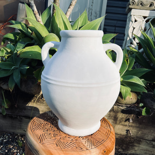 Matt White Dua Vase