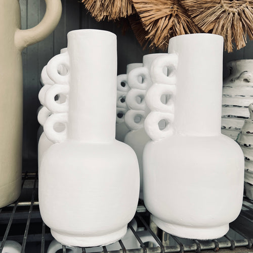 Matt White Tiga Vase