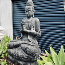 Load image into Gallery viewer, White Volcanic stone Respect Budha Statue