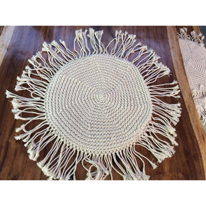 Round Macrame pillows. - Unique Imports brought to you by Pablo & Kerrie Wijaya