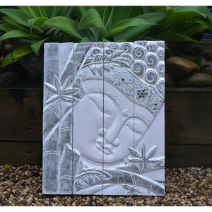 Silver Budha wall Hanging - Unique Imports brought to you by Pablo & Kerrie Wijaya