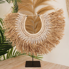 Load image into Gallery viewer, Amed Raffia &amp; Shell Tribal Decor Necklace or Wall Hanging - Unique Imports