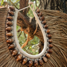 Load image into Gallery viewer, Boho Seagrass &amp; Chocolate Shell Decorative Necklace