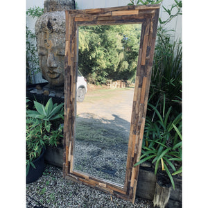 Bricked timber mirror