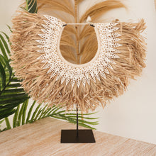 Load image into Gallery viewer, Candi Raffia &amp; Shell Decor Tribal necklace or Wall Hanging - Unique Imports