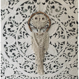 Owl macrame dream catcher. - Unique Imports brought to you by Pablo & Kerrie Wijaya