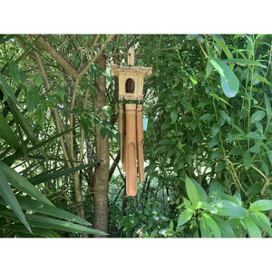 Natural bamboo Birdhouse Chimes - Unique Imports brought to you by Pablo & Kerrie Wijaya