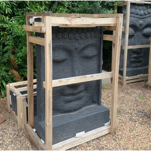 Dark budha faced water feature. - Unique Imports brought to you by Pablo & Kerrie Wijaya