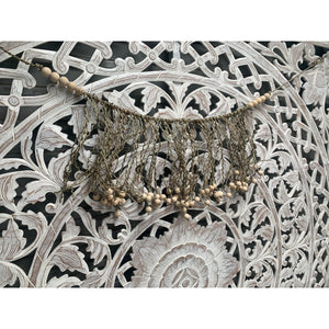 Boho seagrass beaded wall hanging - Unique Imports brought to you by Pablo & Kerrie Wijaya