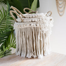 Load image into Gallery viewer, Seagrass and Macrame Baskets