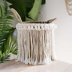 Seagrass and Macrame Baskets