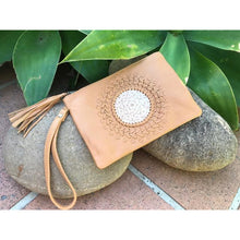 Load image into Gallery viewer, Mandala leather clutch purse with strap - Unique Imports brought to you by Pablo &amp; Kerrie Wijaya