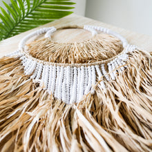Load image into Gallery viewer, Menari Wooden Beaded &amp; Seagrass Wall Hanging
