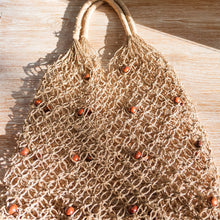 Load image into Gallery viewer, Natural String Beach Shopping Bag. - Unique Imports