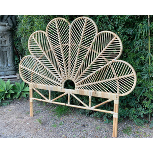 Natural rattan petal bedheads - Unique Imports brought to you by Pablo & Kerrie Wijaya