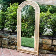 Load image into Gallery viewer, Bahama&#39;s Arched Rattan Floor Mirror