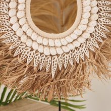 Load image into Gallery viewer, Sanur Raffia &amp; Shell Decor Tribal Necklace or Wall Hanging - Unique Imports