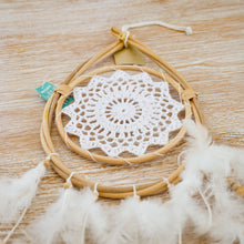Load image into Gallery viewer, Teardrop White Beaded Dream Catcher. - Unique Imports