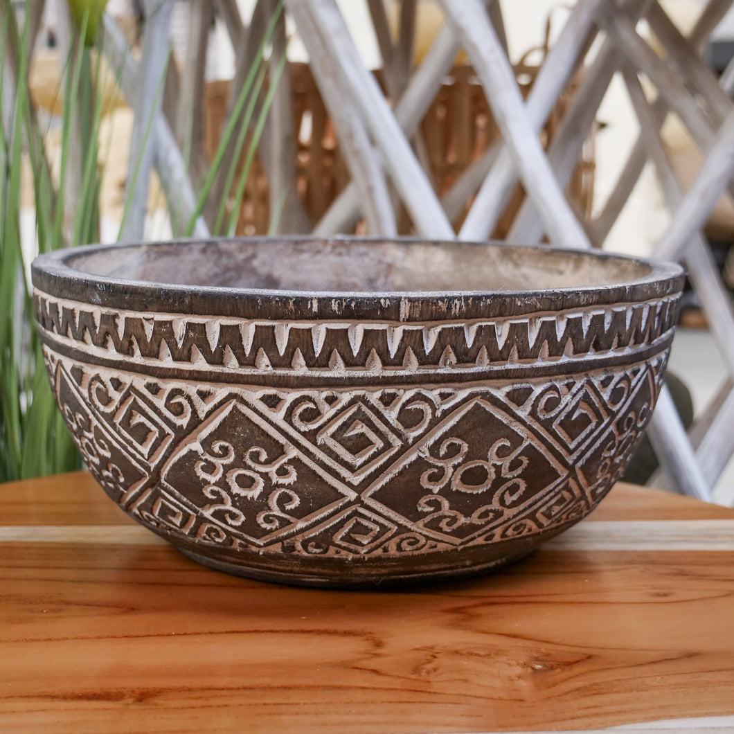 Timor Style carved Wooden Bowl