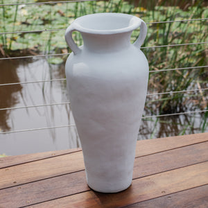 White terracotta urns - Unique Imports