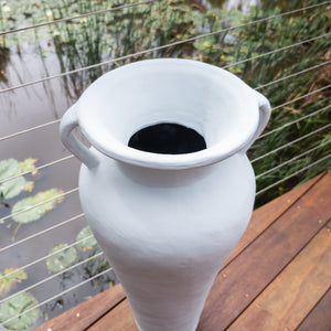 White terracotta urns - Unique Imports