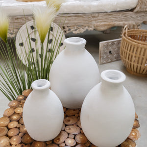 White Bud Vase Set - Unique Imports