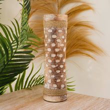 Load image into Gallery viewer, Wooden Decorative Concave Vase in Chocolate or Whitewash. - Unique Imports
