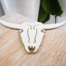 Load image into Gallery viewer, White Shell Buffalo Wall Hanging.