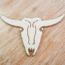 Load image into Gallery viewer, White Shell Buffalo Wall Hanging.