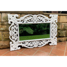 Load image into Gallery viewer, Della Carved Mirror white. - Unique Imports brought to you by Pablo &amp; Kerrie Wijaya