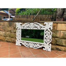 Load image into Gallery viewer, Della Carved Mirror white. - Unique Imports brought to you by Pablo &amp; Kerrie Wijaya