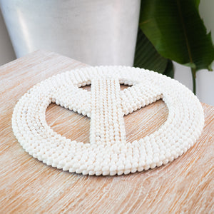 White Shell Peace Wall Hanging.