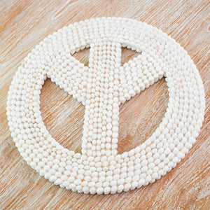 White Shell Peace Wall Hanging.
