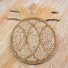 Load image into Gallery viewer, Cowrie Shell &amp; Seagrass Tropical Pineapple Wall Hanging.